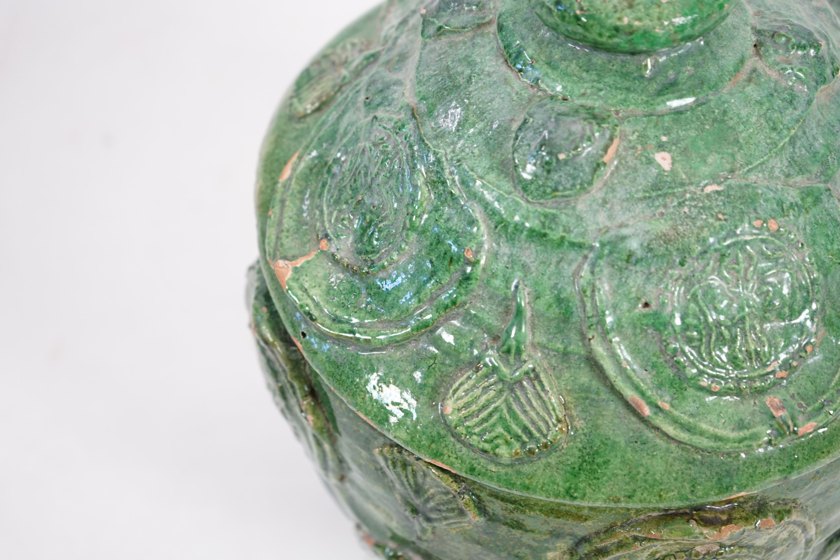 A fine large Chinese glazed Buddhist jar with sanskrit inscription, Song Dynasty (AD 960-1279) or the Yuan Dynasty (AD 1279-1368)